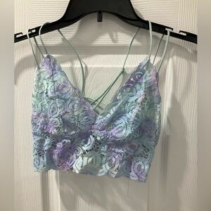 VS Pink bralette lavender and teal